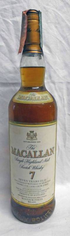 1 BOTTLE THE MACALLAN 7 YEAR OLD YEAR OLD SINGLE MALT WHISKY - 700ML ,