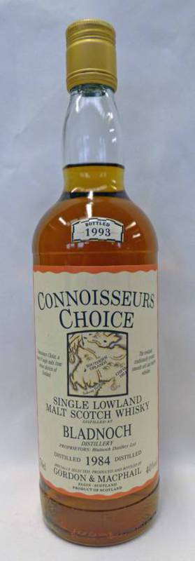 1 BOTTLE BLADNOCH 9 YEAR OLD SINGLE MALT WHISKY CONNOISSEURS CHOICE BOTTLING, DISTILLED 1984 - 70CL,