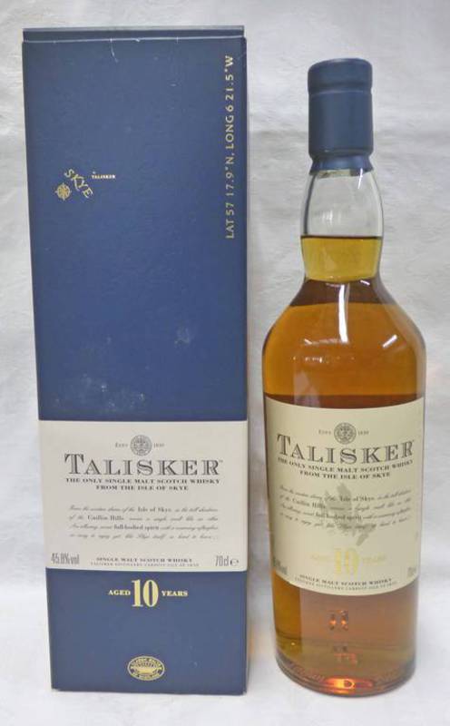 1 BOTTLE TALISKER 10 YEAR OLD SINGLE MALT WHISKY - 70CL, 45.