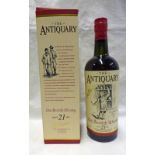 1 BOTTLE THE ANTIQUARY 21 YEAR OLD BLENDED WHISKY - 70CL, 43% VOLUME IN BOX.