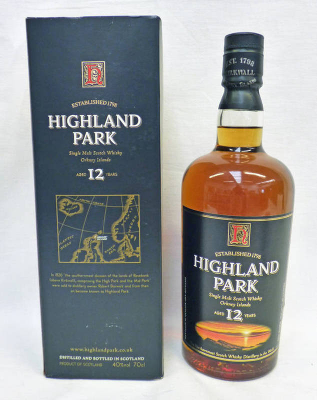 1 BOTTLE HIGHLAND PARK 12 YEAR OLD SINGLE MALT WHISKY - 70CL, 40% VOL,