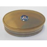 SCOTTISH BLOND HORN OVAL SNUFF BOX,