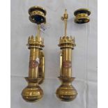 TWO BRASS LAMPS MARKED 'WHITE STAR LIVERPOOL',