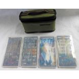 A SNOWBEE CANVAS FLY BOX HOLDER WITH CONTENTS OF 4 SNOWBEE FLY BOXES WITH CONTENTS OF A GOOD