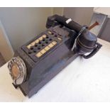 BLACK ROTARY TELEPHONE WITH ABERDEEN LABEL