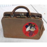 WW2 STYLE AMERICAN AIRMAN'S BAG WITH A MICKEY MOUSE PATCH MARKED '7TH AAFFTD' Condition