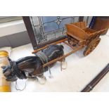 SLYVAC PORCELAIN CLYDESDALE HORSE AND CART,