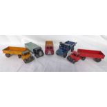 SELECTION OF PLAYWORN DINKY TOYS COMMERCIAL VEHICLES INCLUDING BIG BEDFORD, ARTICULATED TRUCK,