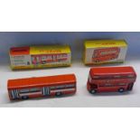 TWO DINKY TOYS MODEL BUSES INCLUDING 289 - ROUTEMASTER BUS TOGETHER WITH 283 - SINGLE DECKER BUS.