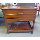 MAHOGANY 2 DRAWER CHEST WIDTH 57CM