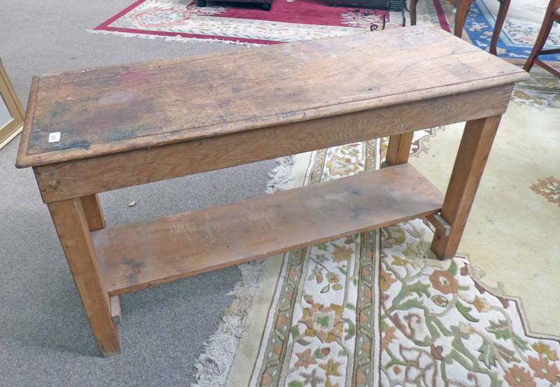 PINE WORK BENCH Condition Report: The dimensions for this item are: Length -