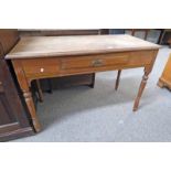 MAHOGANY SIDE TABLE WITH SINGLE DRAWER CIRCA 1900 LENGTH 106CM - PLUS VAT