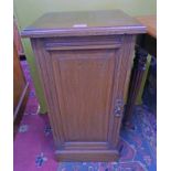 LATE 19TH CENTURY MAHOGANY CABINET WITH PANEL DOOR