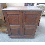 OAK MULTI DRAWER CABINET WITH 2 PANEL DOORS 24 DRAWERS.