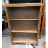 OAK OPEN BOOKCASE 110CM TALL - PLUS VAT Condition Report: The dimensions for this