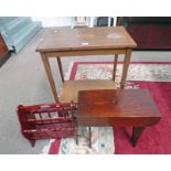 LATE 19TH CENTURY MAHOGANY RECTANGULAR TABLE CROSSBANDED INLAY ON TAPERED SUPPORTS,