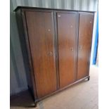 3 DOOR MAHOGANY WARDROBE WIDTH 150CM