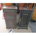 2 LATE 19TH EARLY 20TH CENTURY CABINETS WITH PANEL DOORS - 440 GLASS