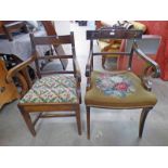 LOT WITHDRAWN 19TH CENTURY MAHOGANY ARMCHAIR ON SABRE SUPPORTS,