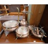 COPPER & BRASS SERVING DISHES,