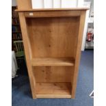 PINE BOOKCASE WITH ADJUSTABLE SHELVES