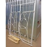 WHITE METAL QUEEN SIZED BED FRAME WIDTH 158CM