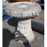 RECONSITUTED STONE BIRD BATH