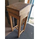 19TH CENTURY PINE CLERKS DESK 114CM TALL X 47CM WIDE Condition Report: The item has