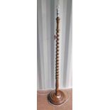 OAK BARLEY TWIST STANDARD LAMP HEIGHT 155CM Condition Report: The item has had the