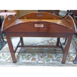 LATE 20TH CENTURY MAHOGANY TRAY TOP COFFEE TABLE