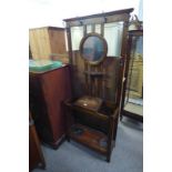 EARLY 20TH CENTURY OAK HALLSTAND 185CM TALL Condition Report: The dimensions of this