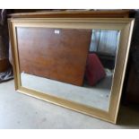 GILT FRAMED RECTANGULAR MIRROR WIDTH 105CM X HEIGHT 74CM