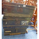 3 METAL DEED BOXES - PLUS VAT