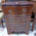 MAHOGANY THREE DRAWER CHEST