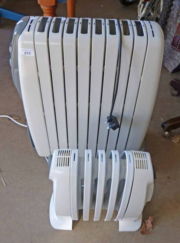 DELONGHI RAPIDO ELECTRIC HEATER HEIGHT 64CM AND DELONGHI ELECTRIC HEATER HEIGHT 38CM