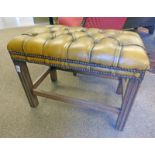 LEATHER TOPPED STOOL Condition Report: The dimensions for this lot are: Height -