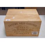 6 BOTTLES CHATEAU BOYD- CANTENAC VINTAGE 2000 IN SEALED ORIGINAL WOODEN CASE