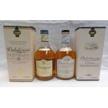 2 BOTTLES DALWHINNIE 15 YEAR OLD SINGLE MALT WHISKY - 70CL, 43% VOL.