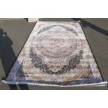 BLUE GRAND WOVEN SILK CARPET 300 X 200 CM Condition Report: Overall the carpet