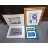 FRAMED PRINT 'UNTITLED PAINTING' BY ROBERT WILMAN - 20 X 28 CM,