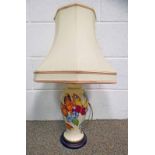 MOORCROFT TABLE LAMP WITH BUTTERFLY DECORATION 59CM TALL INCLUDING SHADE Condition