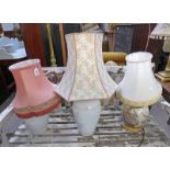 3 PORCELAIN TABLE LAMPS