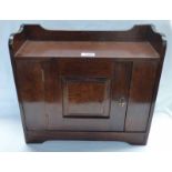 LATE 19TH CENTURY OAK WALL CABINET WITH PANEL DOOR,