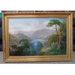 19TH CENTURY SCOTTISH SCHOOL, LANDSCAPE VIEW OF DUNKELD, INITIALLED SBA,