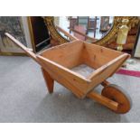 CHILDS WOODEN WHEEL BARROW 126CM LONG