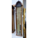 OAK CASED ADMIRAL FITZROY BAROMETER Condition Report: Sold as seen.