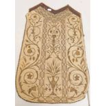 18TH CENTURY CHASUBLE MOUNTED ON BOARD