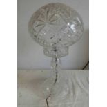 CUT GLASS TABLE LAMP WITH SHADE