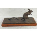 BRONZE FIGURE OF A DESERT RAT BY BRIGADIER GEORGE DAVY 28 CM LONG