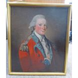 DAVID MARTIN, PORTRAIT OF AN OFFICER, SIGNED & DATED 1785, GILT FRAMED OIL PAINTING,